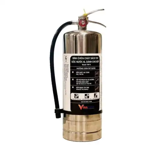 Bình chữa cháy inox 6L dành cho bếp – Foam AFFF 3% | Chính hãng Vinafoam