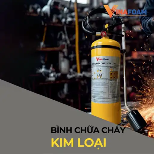 Bình chữa cháy loại D Kim loại Vinafoam 8kg (KCl) | Chính hãng