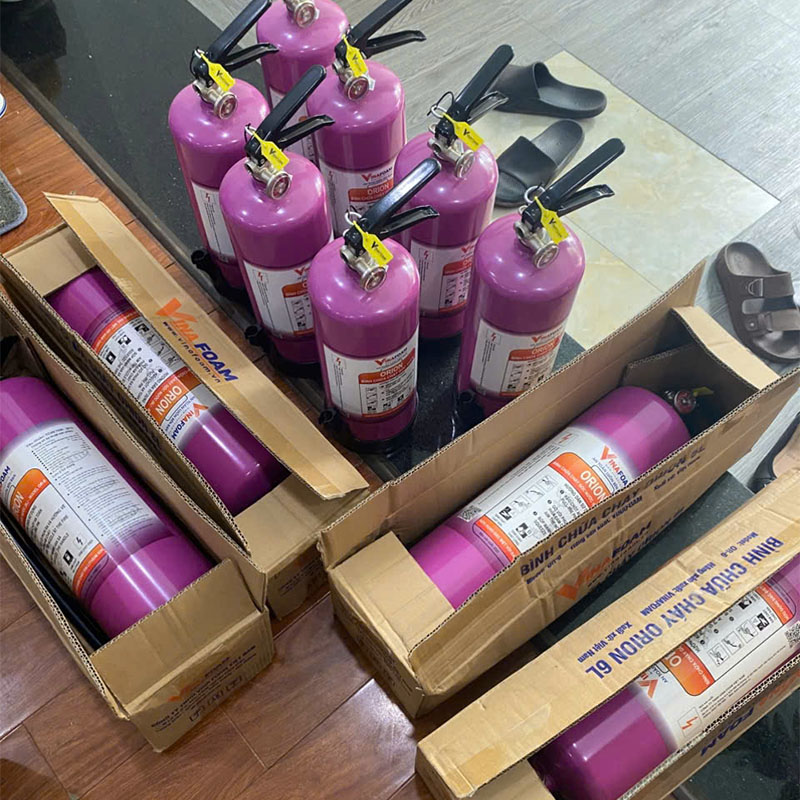 Bình chữa cháy Pin Lithium ORION 6L Bình chữa cháy Pin Lithium ORION 6L đóng gói