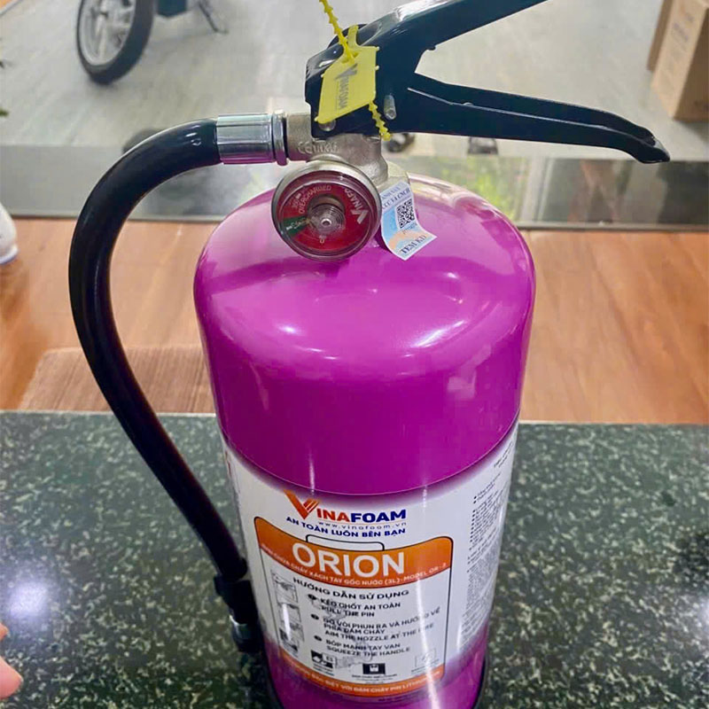 Bình chữa cháy Pin Lithium ORION 3L Bình chữa cháy Pin Lithium ORION 3L có tem kiểm định
